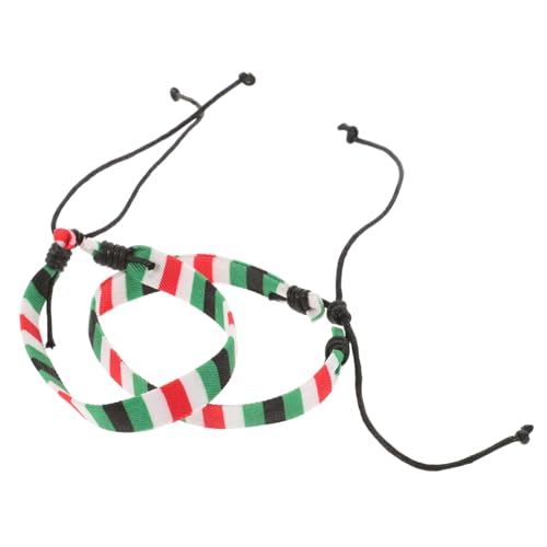 BESPORTBLE 2 Stück Armband Stapel Bestickt Schlüssel Unisex Fußkettchen Für Frauen Einstellbar Geflochten Schmuck Perlen Armbänder Für Frauen Code Gewebte Flechten Bettwäsche Aus Baumwolle von BESPORTBLE