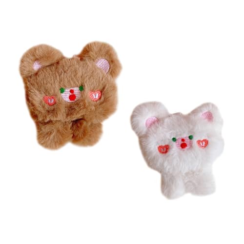 BESPORTBLE 2stücke Tierbrosche Aus Plüsch Cartoon Design Bär Brosche Anstecker Für Kleidung Taschen Hut Plüsch Tier Ornament Dekoration Für Alltag Feiertage Geschenkidee von BESPORTBLE