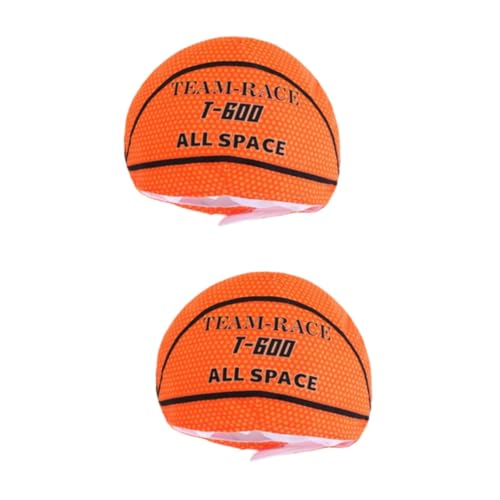 BESPORTBLE 2 Stück Basketball -kopfhut Basketball-partyhut Neuheit Hut Kappe Hut in Basketballform Basketball-kopfbedeckung Lustige Partyhüte Stoff von BESPORTBLE