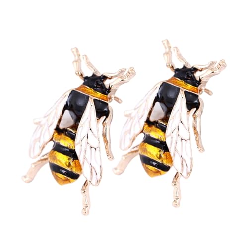 BESPORTBLE 2 Stück Bienen Broschen Legierung Anstecknadeln für Damen Farbenfrohe Kreative Pullover und Cardigan Clips Modische Schmuck accessoires mit Einzigartigem Design Einfach zu von BESPORTBLE