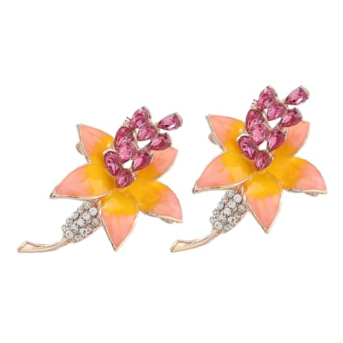 BESPORTBLE 2 Stück Blumenbrosche Damen Reversnadel Party Swift Kleidung Ornament Brosche Anstecknadel Anstecknadel Bobby Strass Pin Hat Boutonniere Pins Mantel Brosche Hut Brosche Schal Pin von BESPORTBLE
