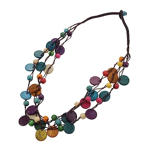 BESPORTBLE 2stücke Kokosnuss Schale Halskette Für Frauen Mädchen Aus Kokosnussschalen-holzperlen Vintage Anhänger Boho Design Zum Tragen Bei Partys Urlaub Geburtstag von BESPORTBLE