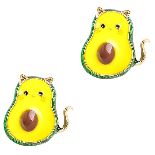 BESPORTBLE 2 Stück Brosche Pin Avocado Anstecker für Kleidung Taschen Hüte Schals Rucksäcke Dekorative Brosche für Verschiedene Anlässe Niedliches Design für Frauen Männer von BESPORTBLE