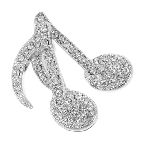 BESPORTBLE 2 Stück Brosche mit Musiksymbol Frauen-Schmuck Retro Brosche Kleider Brosche Musiknadeln Brosche für Frauen Kleidung Brosche für Musikinstrumente Musikbrosche Zinklegierung Silver von BESPORTBLE