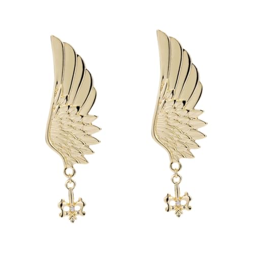 BESPORTBLE 2 Stück Broschen Zubehör Boutonniere Nadeln Vintage Anstecknadeln Hochzeitsschmuck Accessoires Brautbrosche Manteldekoration Anstecknadel Flügelförmige Brosche Golden von BESPORTBLE