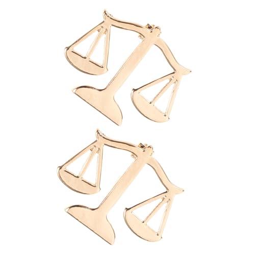 BESPORTBLE 2 Stück Broschennadeln für Rechtsanwälte – Anstecknadel aus Metall für Anzüge – Waage-Kragenabzeichen – Schmuckzubehör für Anzughemden für Richter, Jurastudenten von BESPORTBLE