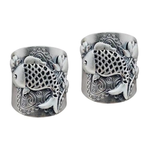 BESPORTBLE 2 Stück Carp Lotus Ring Verstellbarer Retro Finger Ring für Damen Eleganter Schmuck mit Lotusblüten Design für Besondere Anlässe mit Glänzender Oberfläche BESPORTBLE 2 Stück Carp Lotus Ring Verstellbarer Retro Finger Ring für Damen Eleganter Schmuck mit Lotusblüten Design für Besondere Anlässe mit Glänzender Oberfläche von BESPORTBLE