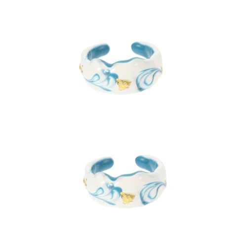 BESPORTBLE 2 Stück Chic Kupferfinger Ring für Fingerdekoration mit Kreativem Design Verstellbar für Besondere Anlässe Tägliches von BESPORTBLE