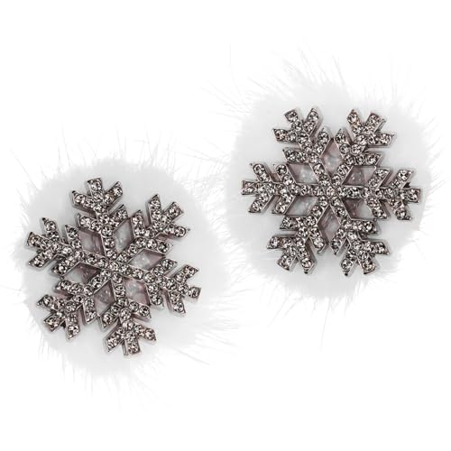 BESPORTBLE 2stücke Schneeflocken-haarspange Glitzernd Haarschmuck Für Damen Haarnadelspange Mit Strasssteinen Dekorativ Für Feiertage Hochzeiten Partys von BESPORTBLE