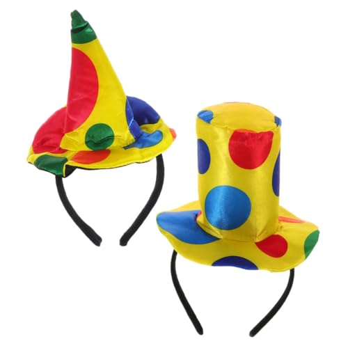 BESPORTBLE 2stücke Clown-kopfbedeckung Für Partys Halloween-clown-stirnband Lustige Einzelfarbiger Party-accessoires Halloween-kostüm-requisiten von BESPORTBLE
