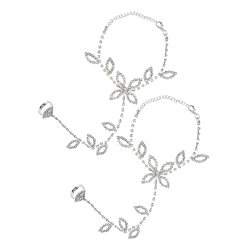 BESPORTBLE 2 Stück Damen Fußkette Teiliges mit Funkelnden Zirkonia Kreativer Knöchel Schmuck für Strand Sommer und Alltag Leichtes Hautfreundliches Design von BESPORTBLE