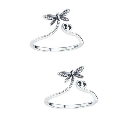 BESPORTBLE 2 Stück Damen Ring Verstellbarer Finger Schmuck Kreativer Offener Ring für Frauen Schmuckaccessoires für Partys Besondere Anlässe von BESPORTBLE