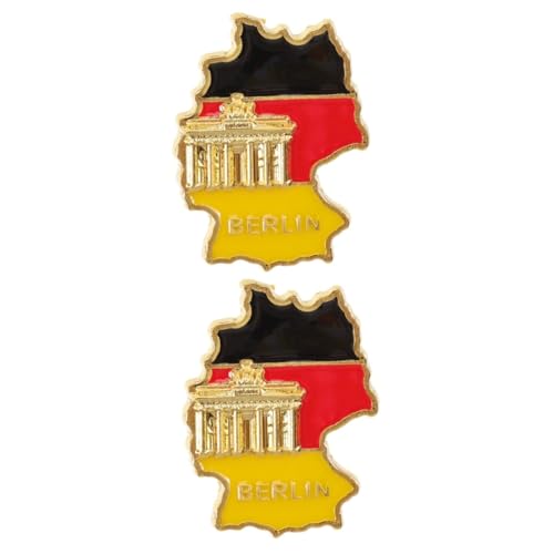 BESPORTBLE 2 Stück Deutschland Flagge Brosche Metall Anstecker für Frauen Eleganter Patriotischer Clip für Kleidung Taschen Accessoires für Festivals Besondere Anlässe von BESPORTBLE