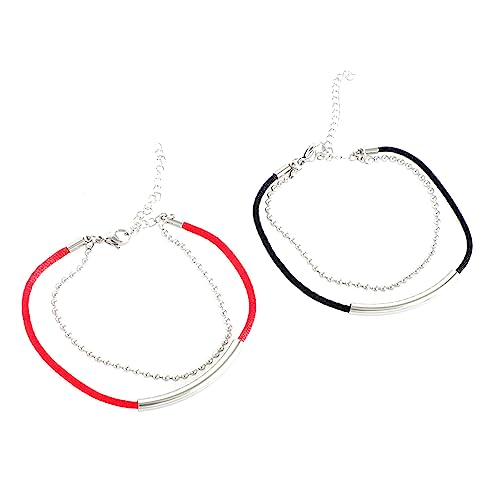 BESPORTBLE 2stücke Pack Mode Doppel Schicht Armband Kreative Handgelenk Kette Dekorative Handgelenk Schmuck BESPORTBLE 2stücke Pack Mode Doppel Schicht Armband Kreative Handgelenk Kette Dekorative Handgelenk Schmuck von BESPORTBLE