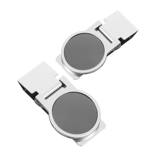 BESPORTBLE 2 Stück Edelstahl Geldklammer Cash Clip Rundes Design Leicht Tragbar Minimalistischer Geldclip für Karten und Scheine Damen Kompakte Metall Geldbörse von BESPORTBLE
