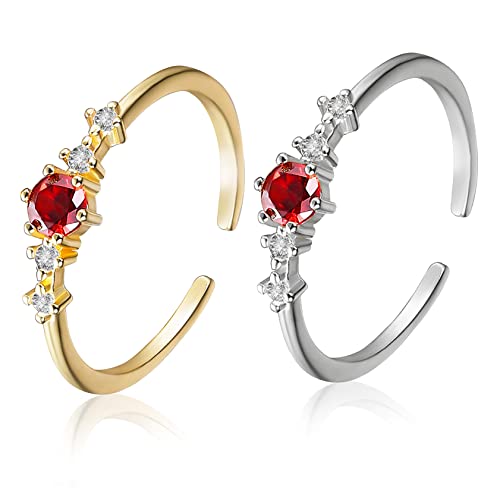 BESPORTBLE 2 Stück Edelsteinringe für Frauen Verlobungsringe Hochzeitsringe Hochwertigem Stilvolle Schmuckstücke für Geschenkidee für Partys Besondere von BESPORTBLE