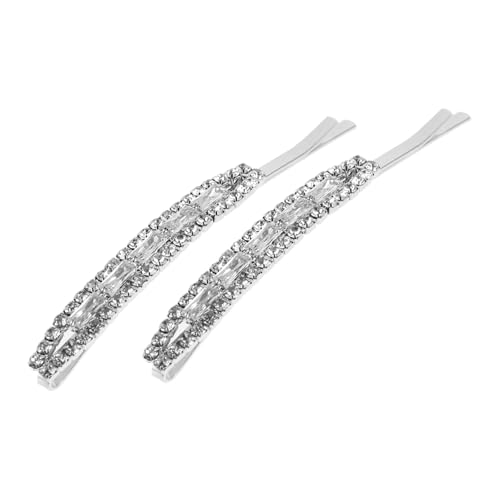 BESPORTBLE 2 Stück Elegante Haarspangen Mit Strasssteinen, Glitzernde Clips, Haarschmuck Für Mädchen, Modischer Haarschmuck Für Damenfrisuren von BESPORTBLE