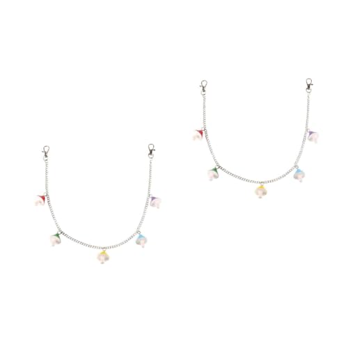 BESPORTBLE 2 Stück Fashionable Jeans Ketten Hosenkette mit Anhängern Süße Gürtelkette für Damen Trendiges Accessoire für Partys Clubs Alltagsmode von BESPORTBLE