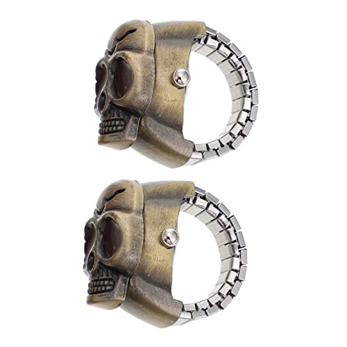 BESPORTBLE 2 Stück Flip -Ring -Uhr Ringuhr Retro-Fingeruhr Uhrenring Schädel Uhr Skelett Uhr Clamshell-Fingeruhr Fingeruhren Clamshell-Ring-Uhr coole Uhr Zinklegierung BESPORTBLE 2 Stück Flip -Ring -Uhr Ringuhr Retro-Fingeruhr Uhrenring Schädel Uhr Skelett Uhr Clamshell-Fingeruhr Fingeruhren Clamshell-Ring-Uhr coole Uhr Zinklegierung von BESPORTBLE