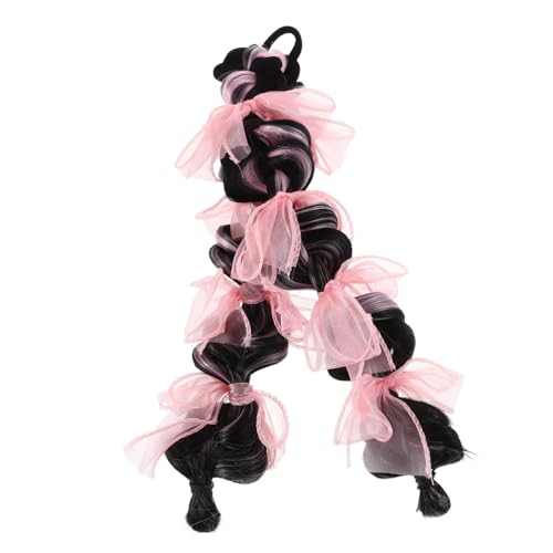 BESPORTBLE 2 Stück Geflochtene Ponytail Perücken Synthetischem Haar mit Schleifen für Rollenspiele und Kreative Aktivitäten von BESPORTBLE