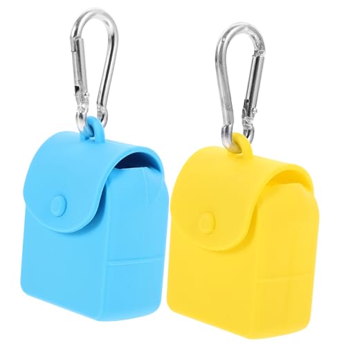 BESPORTBLE 2stücke Silikon-aufbewahrungsbeutel Mit Haken Für Schlüssel Und Münzbeutel Organizer-Tasche Leicht Und Tragbar Für Kleine Gegenstände von BESPORTBLE