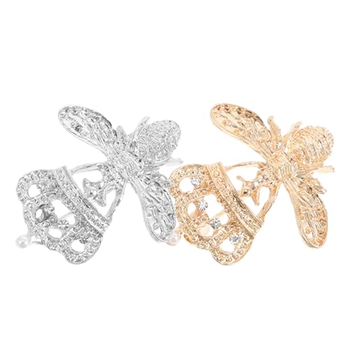 BESPORTBLE 2 Stück Glitzernde Strass Anstecknadel für Frauen Zinklegierung Biene Brosche für Kleidung Rucksack von BESPORTBLE