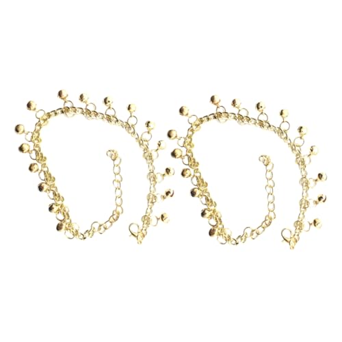 BESPORTBLE 2stücke Damen Fußkettchen Mit Glocken Verstellbar Fußschmuck Für Sommer Und Strand Armband Mit Glöckchen Für Frauen von BESPORTBLE