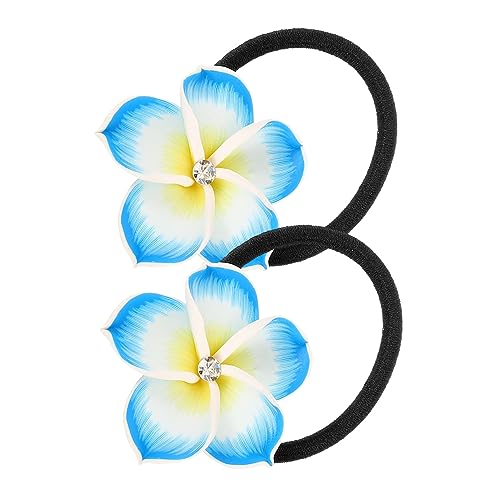 BESPORTBLE 2 Stück Haargummis Für Damen Haarschmuck Für Damen Elastische Blumen Künstliche Blumen Haarbänder Haargummis Für Damen Haarschmuck Für Mädchen Haarseil Mädchen Haarband von BESPORTBLE