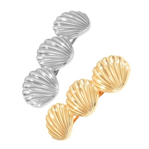 BESPORTBLE 2stücke Französische Haarnadeln Für Frauen Mit Feinem Haar Kleine Haarspangen Mit Muschel-design Rutschfester Clip Für Verschiedene Frisuren von BESPORTBLE