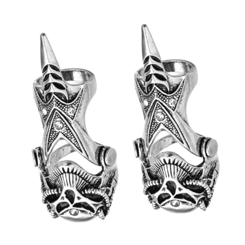 BESPORTBLE 2 Stück Halloween Nagelringe Set Fingertip Protector Fingernagel Schmuck Kreative Manicure Deko für Damen von BESPORTBLE