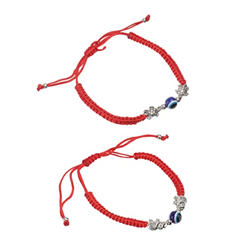 BESPORTBLE 2 Stück Handdekoration Armband- Dekorative Handgelenkskette Handgelenk Paar Armreif Geburtstagsgeschenk Paar Armband Handkette Augen aus Harz rot von BESPORTBLE