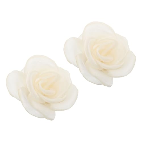 BESPORTBLE 2stücke Blumen-schuhclips Für Damen Rosenblumen-design Aus Stoff Abnehmbare Schuhdekorationsclips Schuhaccessoire-anhänger Für High Heels Und Flache Schuhe Sandalen-dekorationszube von BESPORTBLE