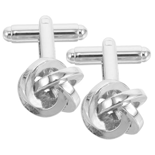 BESPORTBLE 2 Stück Herren Manschettenknöpfe aus Kupfer Gedrehte Knoten Manschettenknöpfe Stilvolle French Cuff Shirt Accessoires für Hochzeit Business und Festliche Anlässe von BESPORTBLE