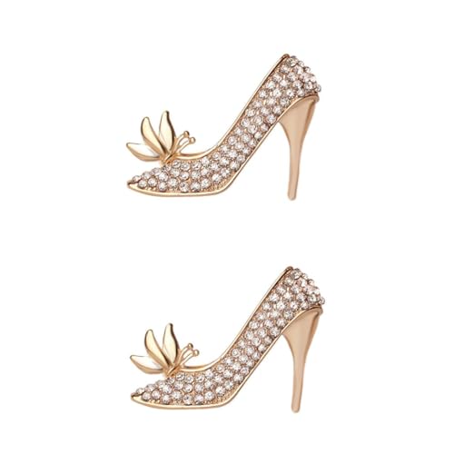 BESPORTBLE 2 Stück High Heel Brosche für Damen Funkelnde Anstecknadel für Kleidung Schals Abendmode Elegantes Accessoire für Besondere Anlässe Wie Hochzeiten Geburtstage von BESPORTBLE
