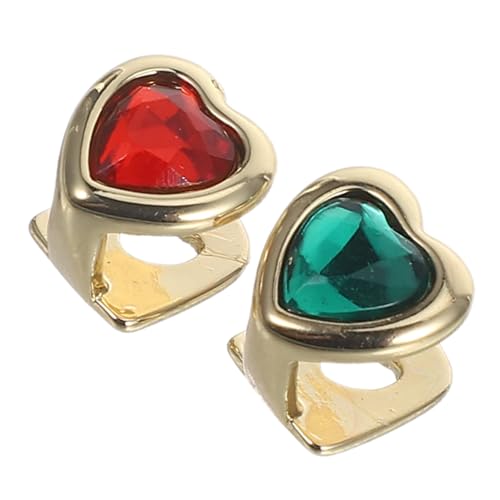 BESPORTBLE 2 Stück Hip Hop Zahnschmuck Rote und Grüne Glitzer Single Grillscap Für Rapper Kostüm Party Zubehör Stilvolles Bequemes Langlebiges Fake Schmuck für Straßen Festivalmode von BESPORTBLE
