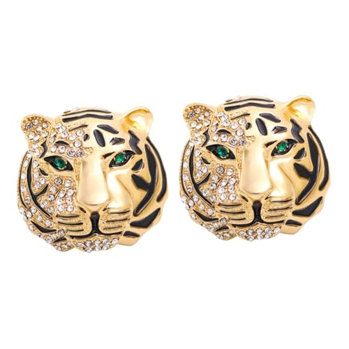 BESPORTBLE 2 Stück Hochwertige Tiger Brosche mit Funkelnden Strasssteinen Vielseitige Anstecknadel für Kleidung und Anzüge Kragenbrosche für Party Hochzeit und Festliche Anlässe von BESPORTBLE