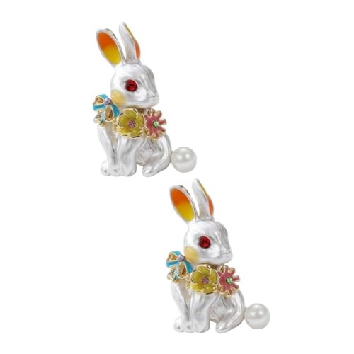BESPORTBLE 2 Stück Kaninchen Brosche für Frauen Anstecknadel im Kreativen Design für Kleidung Schals Hüte Perfektes Accessoire für Besondere Anlässe Alltägliche Outfits von BESPORTBLE