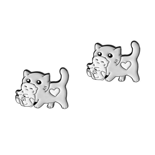 BESPORTBLE 2 Stück Katzenbrosche Lustiger Cartoon Anstecker Legierung für Jeans Taschen Kleidung Kreatives Design Leicht Langlebig von BESPORTBLE