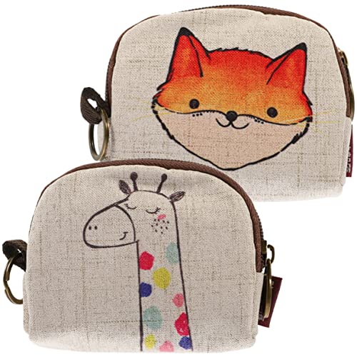 BESPORTBLE 2stücke Münzbeutel Cartoon-Design Tragbar Mit Reißverschluss Für Kleine Gegenstände Wie Schlüssel Karten Und Lippenstift Eignet Sich Zum Einkaufen Ausgehen Für Partys von BESPORTBLE