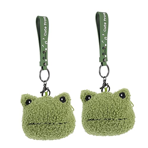 BESPORTBLE 2 Stück Kleine Münztüten Plüsch Mini Frosch Münzgeldbörse Cartoon-geldbörse Karikatur Geldbeutel Wechseltaschen Geldbörse Wechseln Frosch Geldbörse Münze Pp Baumwolle Green von BESPORTBLE