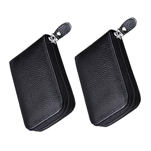 BESPORTBLE 2 Stück Kreditkartenetui für Frauen und Männer Diebstahl Kartenhalter mit Reißverschluss Schlankes und Kompaktes Design Eleganter Organizer für Kreditkarten von BESPORTBLE