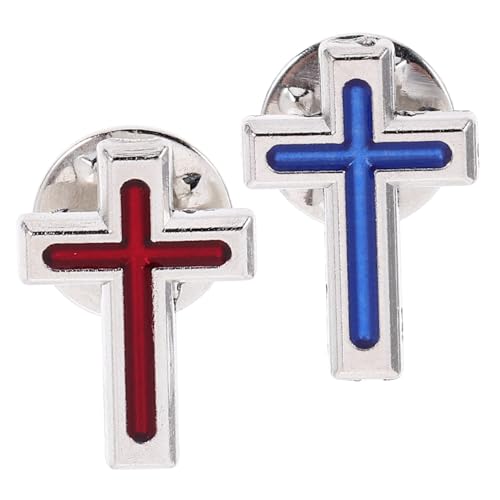 BESPORTBLE 2 Stück Kreuz Anstecknadel Brosche für Anzug Herren Stilvolle Kommunion Deko Vielseitige Lapel Pins für Religiöse Zeremonien und Festliche Outfits von BESPORTBLE