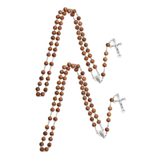 BESPORTBLE 2 Stück Kreuz Halskette weichnachtsgeschke Perlenkette christliches Armband Jesus Halskette Rosenkranz Armband Schmuck Perlenhalsanhänger christlicher Armreif Legierung BESPORTBLE 2 Stück Kreuz Halskette weichnachtsgeschke Perlenkette christliches Armband Jesus Halskette Rosenkranz Armband Schmuck Perlenhalsanhänger christlicher Armreif Legierung von BESPORTBLE