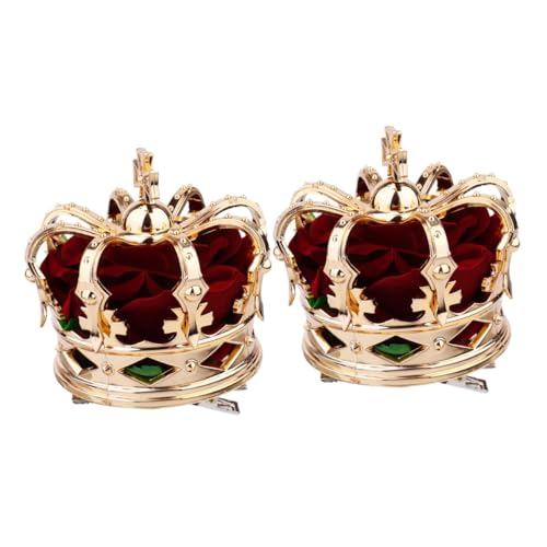 BESPORTBLE 2stücke Mädchen Krone Haarclips Kronenform Haargummi Halloween Party Kopfschmuck Haar Styling Zubehör von BESPORTBLE