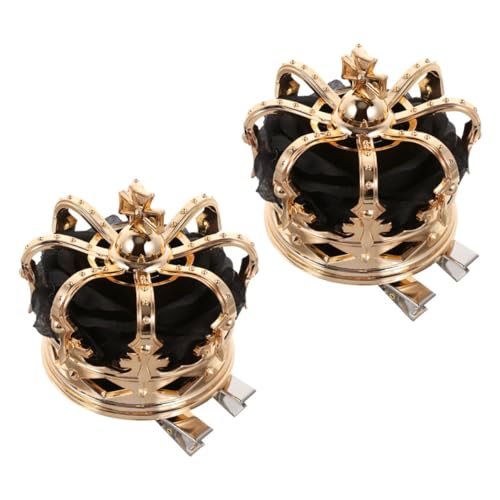 BESPORTBLE 2 Stück Kronen Haarnadel Halloween Gefälschte Mädchen Prinz Abschlussball Königin Die Krone Haaraufsätze Haarspangen Party Kopfschmuck Krone Haarspange Haar von BESPORTBLE