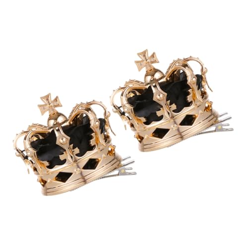 BESPORTBLE 2stücke Pack Mädchen Krone Haarnadeln Krone Haar Clip Mädchen Haar Zubehör Für Geburtstag Festival von BESPORTBLE