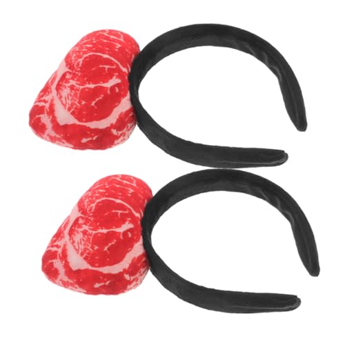 BESPORTBLE 2 Stück Kunstfleisch Kopfbedeckung Stirnbänder Fleisch Cosplay Requisite Essen Kopfbedeckung Lustiges Stirnband Essen Haar Accessoires Neuartiges von BESPORTBLE