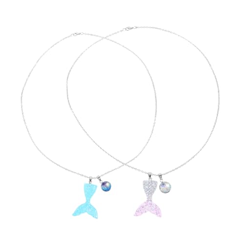 BESPORTBLE 2 Stück Meerjungfrau-halskette Mit Farbverlauf Meerjungfrauenschmuck Für Mädchen Meerjungfrau Armband Armreif Mit Meerjungfrauenschwanz Halskette Mit Wassertropfen Plastik BESPORTBLE 2 Stück Meerjungfrau-halskette Mit Farbverlauf Meerjungfrauenschmuck Für Mädchen Meerjungfrau Armband Armreif Mit Meerjungfrauenschwanz Halskette Mit Wassertropfen Plastik von BESPORTBLE