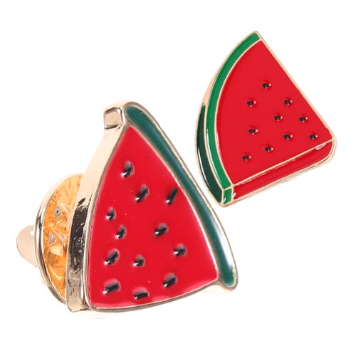 BESPORTBLE 2 Stück Modebewusste Wassermelonen Brosche Langlebiger Legierung Kreative Anstecknadeln für Damen Vielseitige Kleidung Accessoires Niedliche Pins für Rucksäcke Schals und Outfits von BESPORTBLE