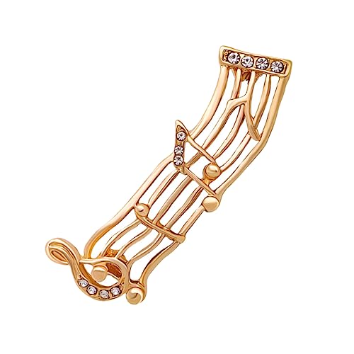BESPORTBLE 2 Stück Musikalische Noten Brosche Legierung mit Funkelnden Strasssteinen Stilvolle Anstecknadel für Kleidung für Besondere Anlässe Wie Geburtstagsfeiern Weihnachten von BESPORTBLE